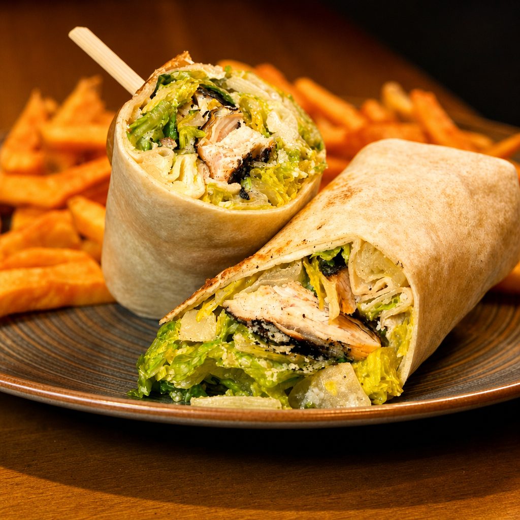 CHICKEN Chop Caesar Wrap.