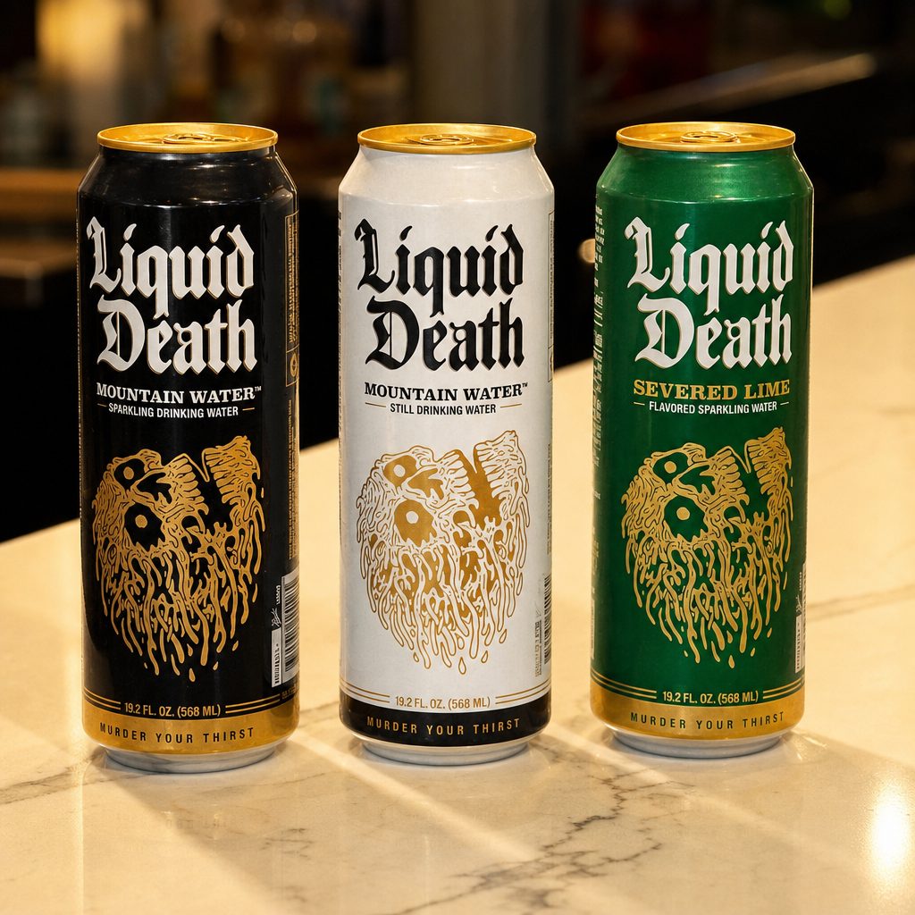 Liquid Death Sparkling.